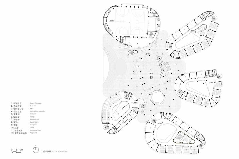trace architecture office (TAO) builds new school in haikou as a landscape of color