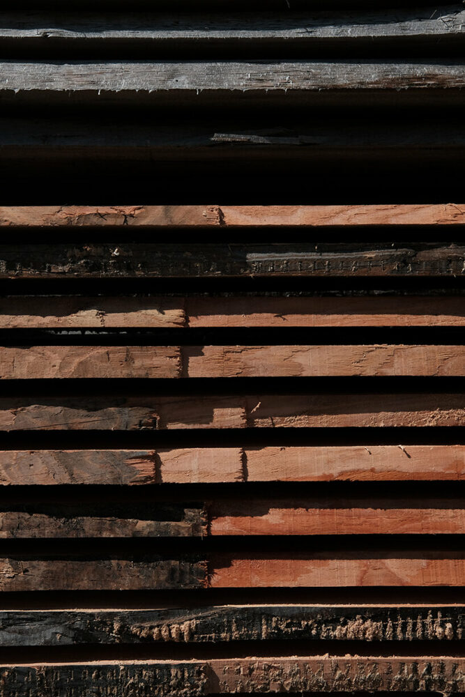 charly jolliet’s umbrella-shaped canopy in switzerland spotlights traditional wood cladding