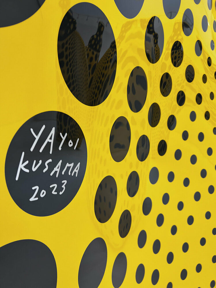 yayoi kusama’s springtime exhibition brings polka-dotted flowers and pumpkins to new york