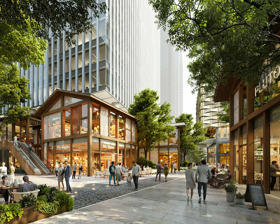 MVRDV's jiaozi towers surround recreated heritage buildings in chengdu