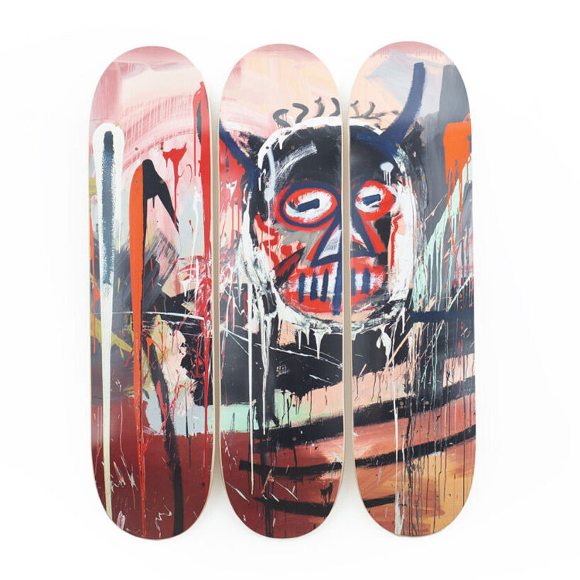 fondation beyeler & the skateroom translate basquiat’s rare modena paintings on art decks