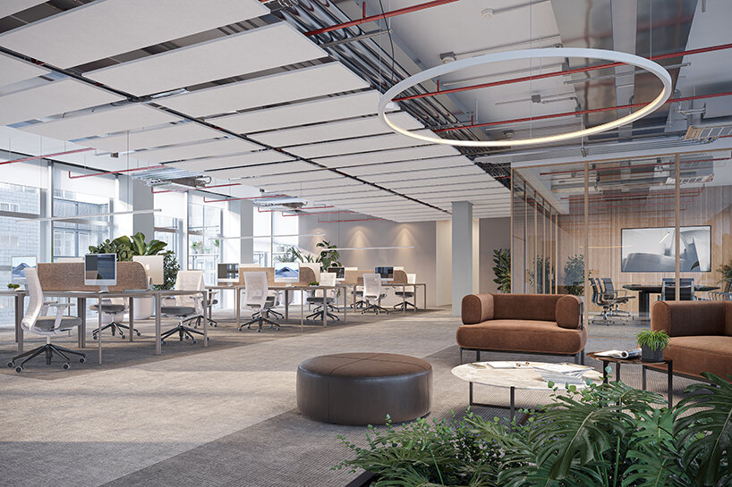 workspaces span eight floors