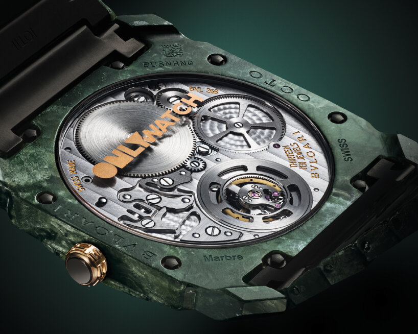 bulgari octo finissimo tourbillon timepiece green marble watch