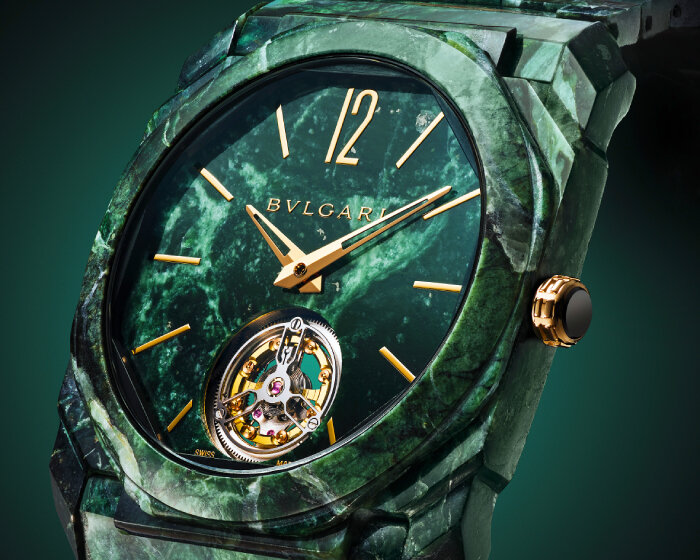 bulgari unveils first-ever octo finissimo tourbillon timepiece made entirely out of marble