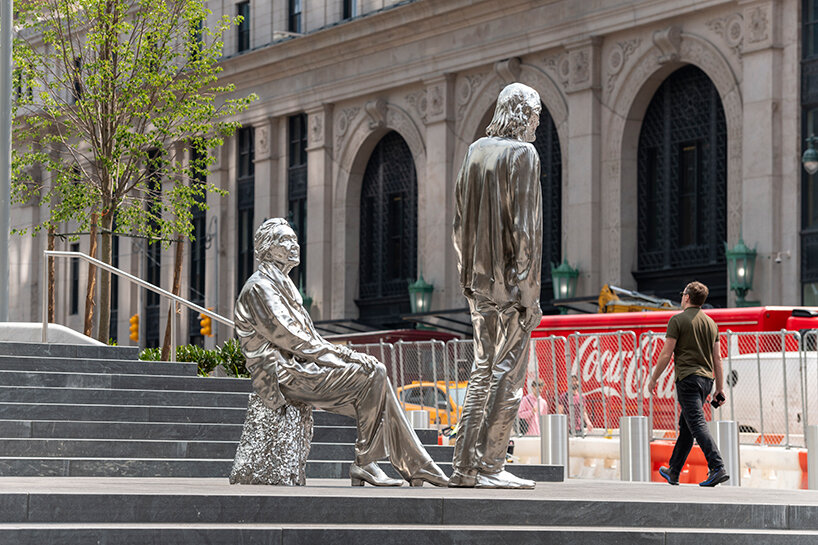 charles ray's new public sculpture in manhattan imagines adam and eve in their old age