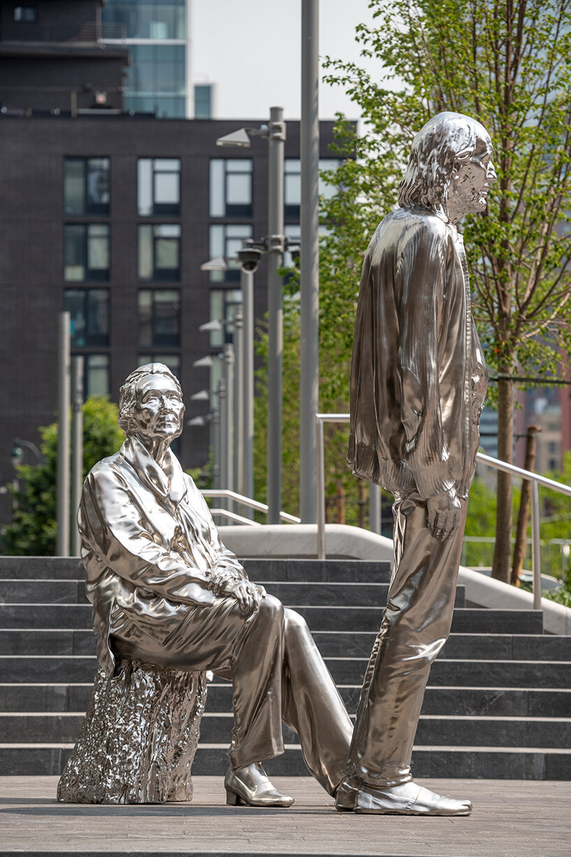 charles ray's new public sculpture in manhattan imagines adam and eve in their old age
