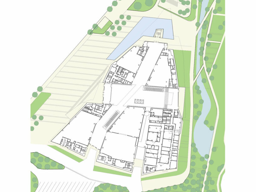 first floor plan with landscape