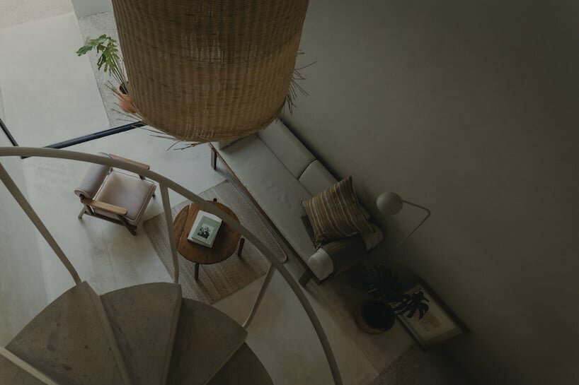 the interiors are furnished with items from Mexican brands