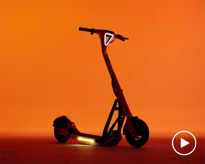 LAVOIE’s series 1 e-scooter unfolds like origami with safety, stability & style