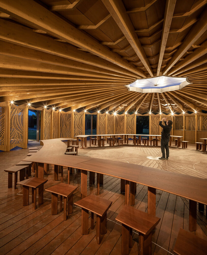 an exclusive look inside lina ghotmeh’s serpentine pavilion through the lens of ste murray
