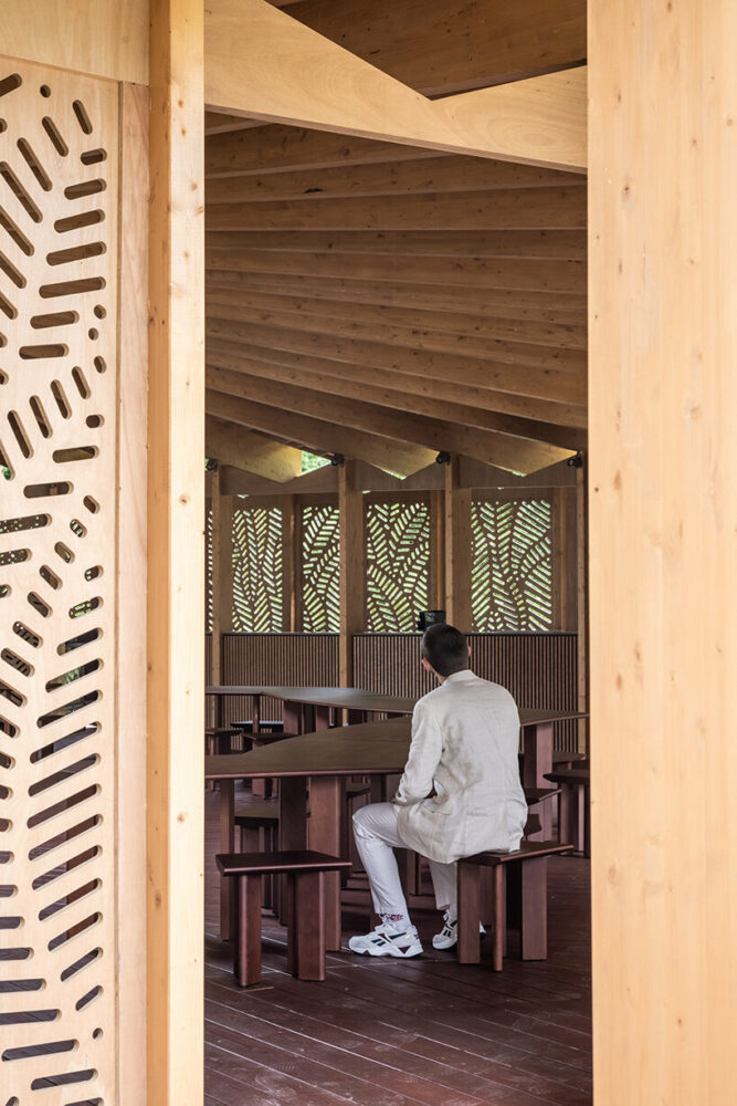 an exclusive look inside lina ghotmeh’s serpentine pavilion through the lens of ste murray