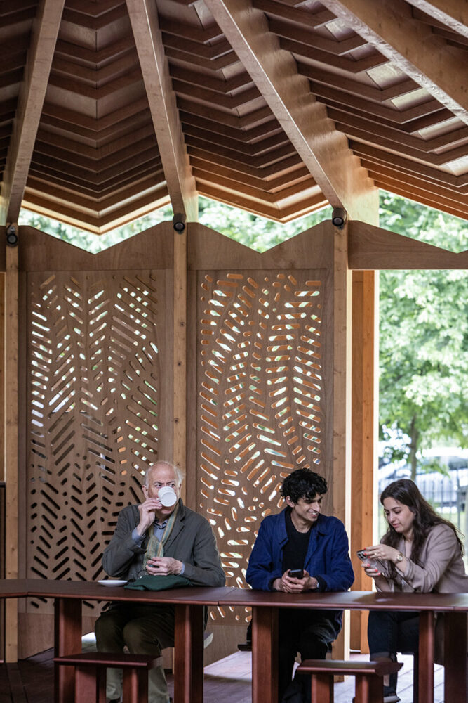 an exclusive look inside lina ghotmeh’s serpentine pavilion through the lens of ste murray