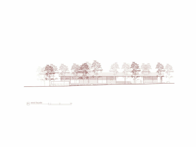 elevation: west facade