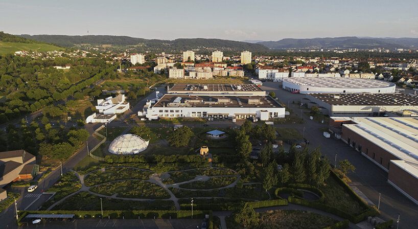 bird's eye view of the Tane Garden House at the VITRA Campus