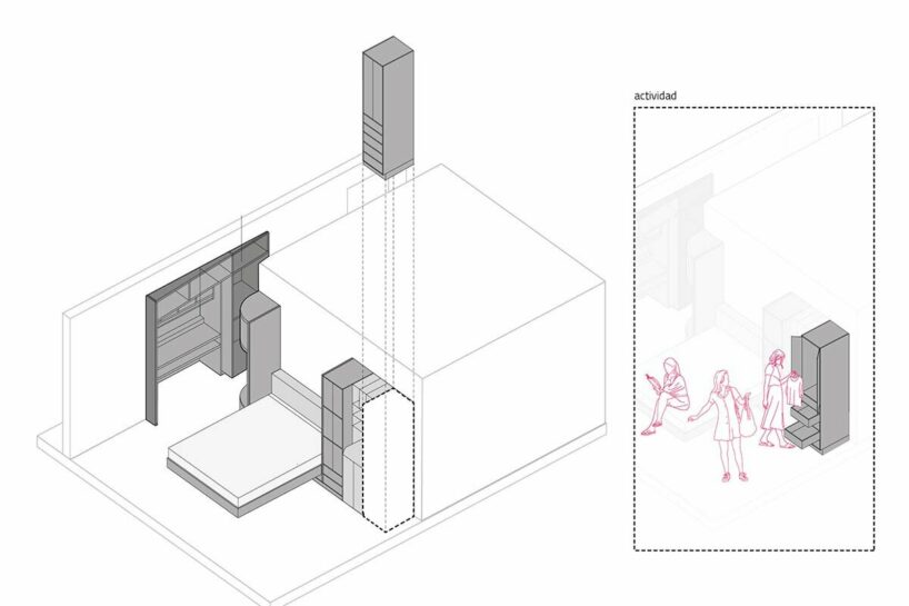 a reconfigurable apartment is built within bjarke ingels’ pixelated tower in ecuador