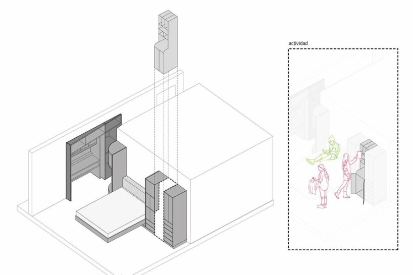 a reconfigurable apartment is built within bjarke ingels’ pixelated tower in ecuador