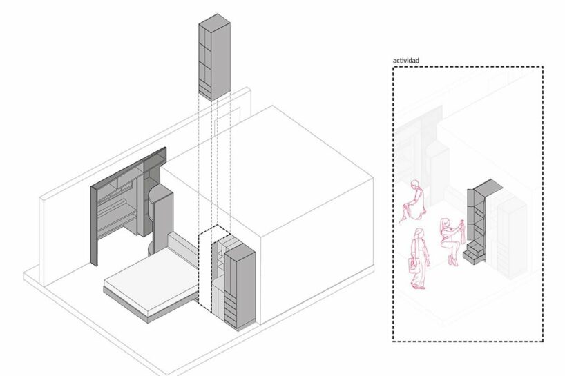 a reconfigurable apartment is built within bjarke ingels’ pixelated tower in ecuador