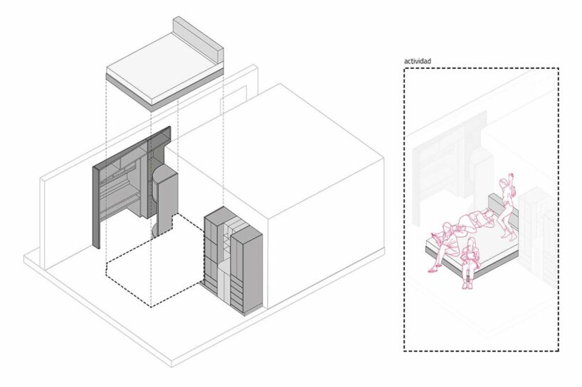 a reconfigurable apartment is built within bjarke ingels’ pixelated tower in ecuador