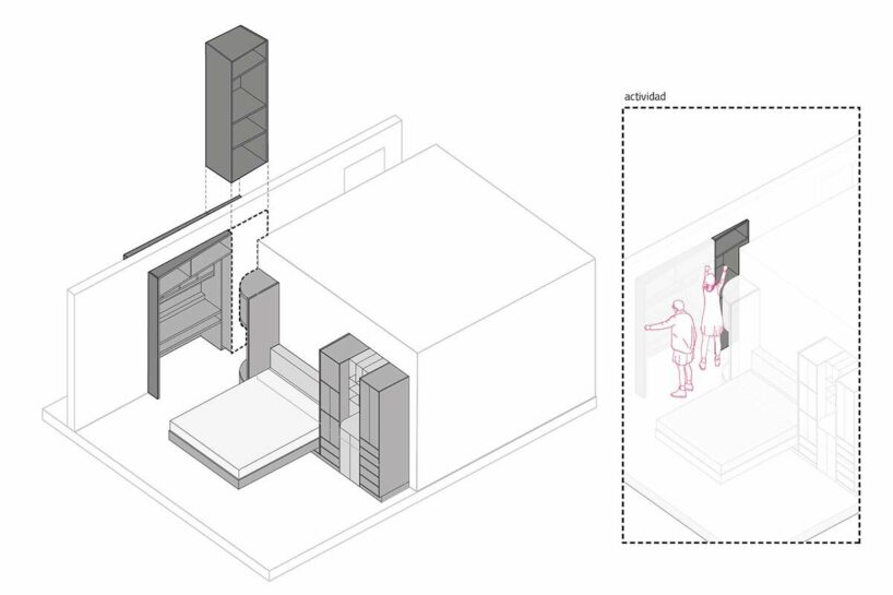 a reconfigurable apartment is built within bjarke ingels’ pixelated tower in ecuador