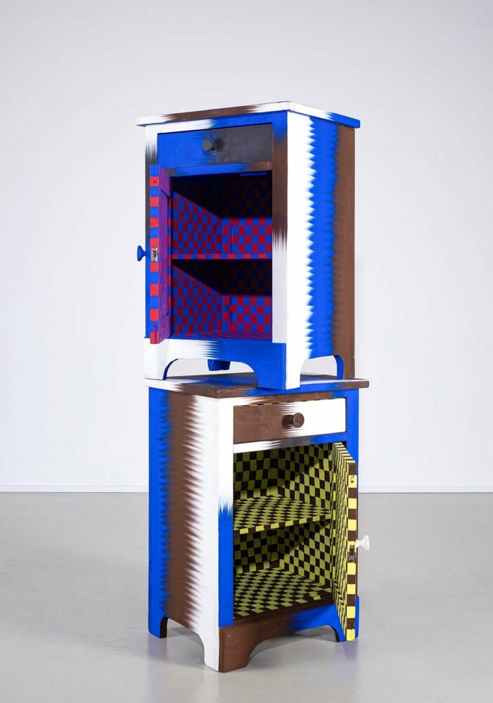 hand-painted cabinet by Freeling Waters