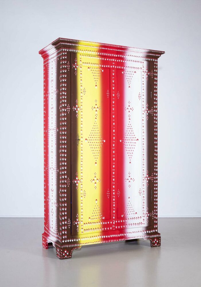 hand-painted cabinet by Freeling Waters