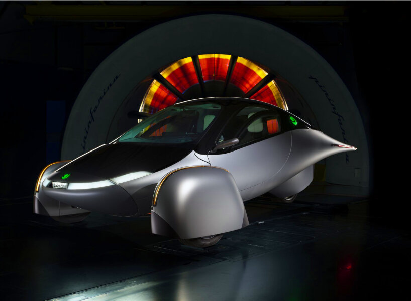 aptera solar electric car pininfarina wind tunnel
