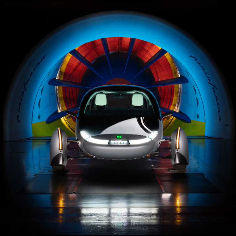 aptera solar electric car pininfarina wind tunnel