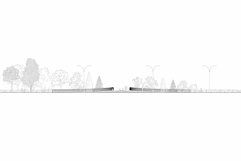 winding pedestrian ‘bridge-plaza’ converges historic lithuanian city center with public park