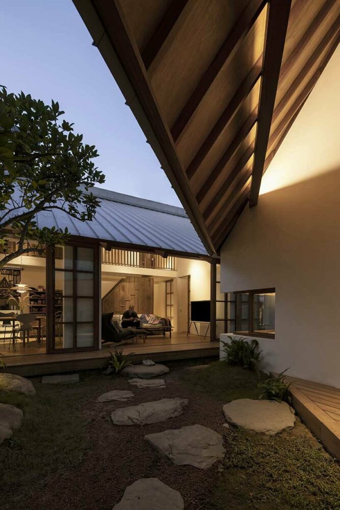 intersecting geometries form AHL architects’ DHY house and café in vietnam