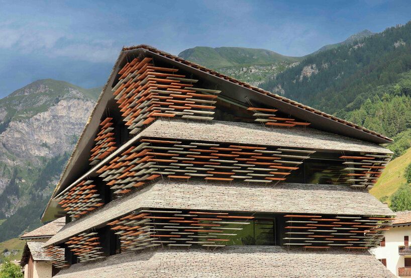 kengo kuma blends tradition with contemporary elements for haus balma in vals, switzerland
