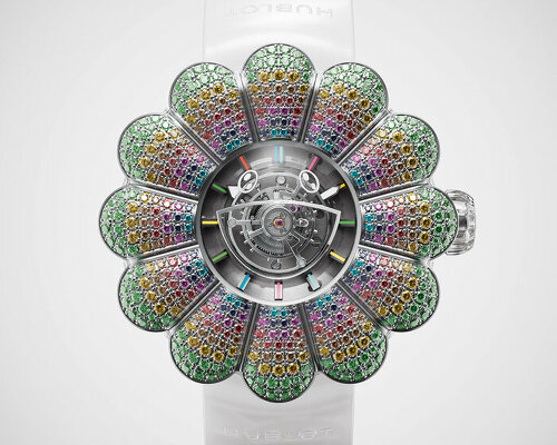 takashi murakami & hublot present MP-15 watch with central tourbillon along jeweled petals