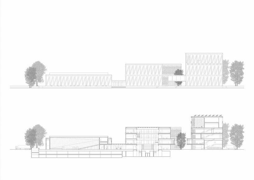 longitudinal section & elevation