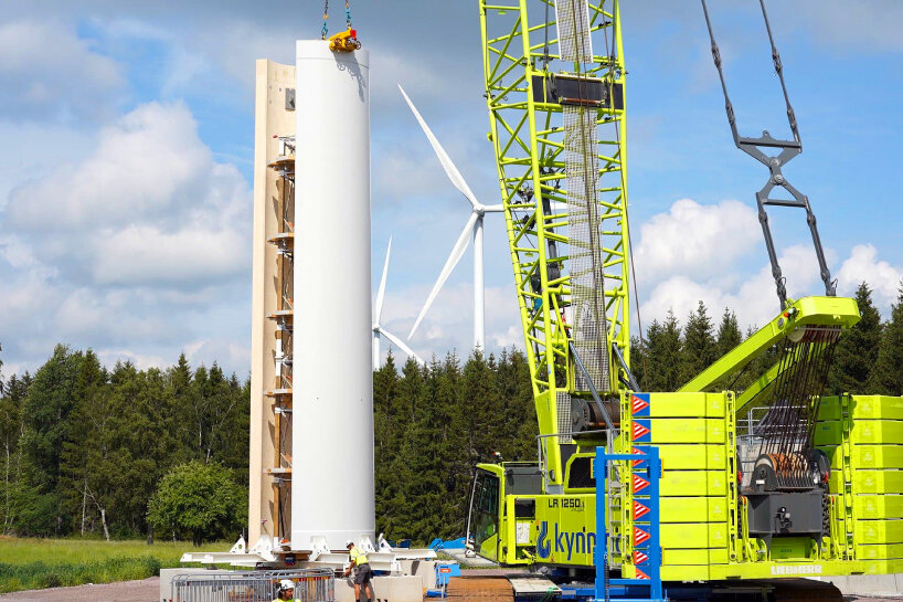 modvion world's tallest wooden wind turbine