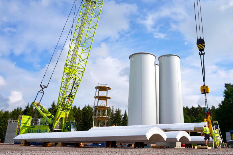 modvion world's tallest wooden wind turbine