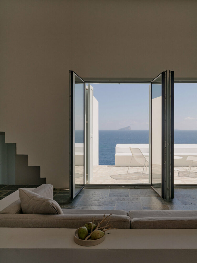 sigurd larsen sculpts interconnected cubes for single house on rocky greek island