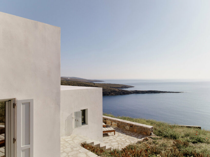 sigurd larsen sculpts interconnected cubes for single house on rocky greek island