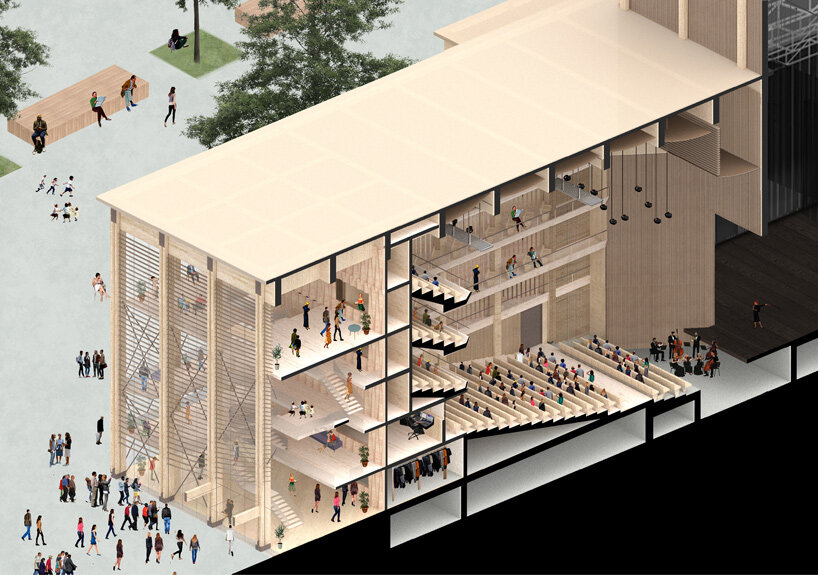 a+r architects and NL architects build demountable interim venue for staatstheater stuttgart