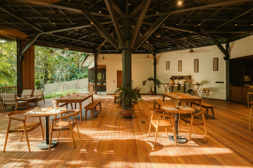 the structure boasts a serene and harmonious atmosphere