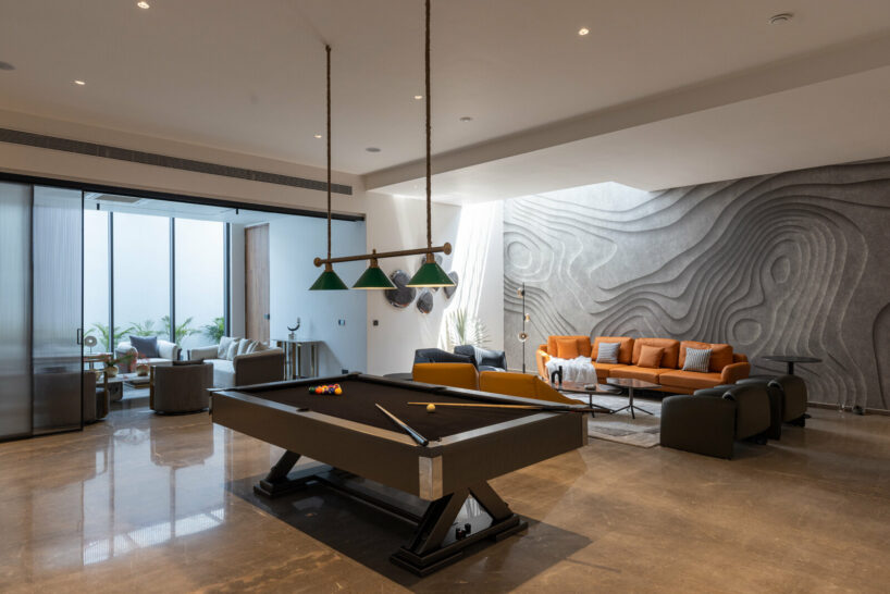 the interiors are serene with minimalist décor