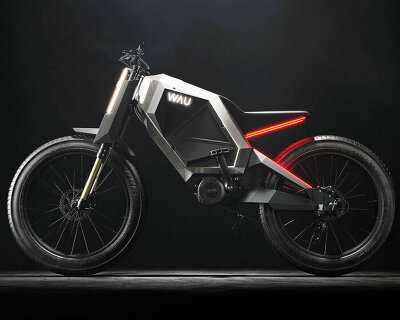 WAU cyberpunk electric dirt and road bike gets hexagon aluminum body with neon lights