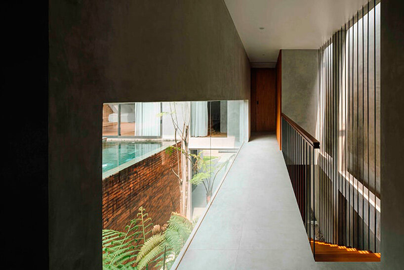 several openings facing the outdoor area allow for sunlight to spread into the space