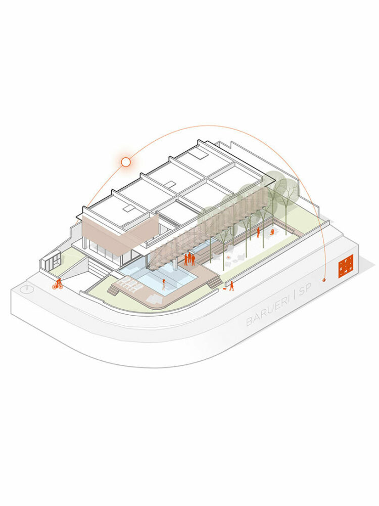 axonometric, solar diagram