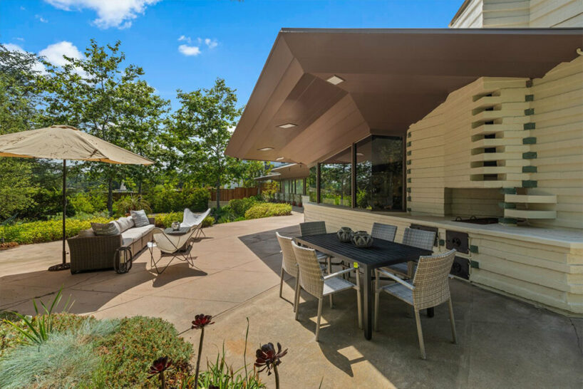 lloyd wright’s usonian-style house in california embraces oblique angles and abundant glazing