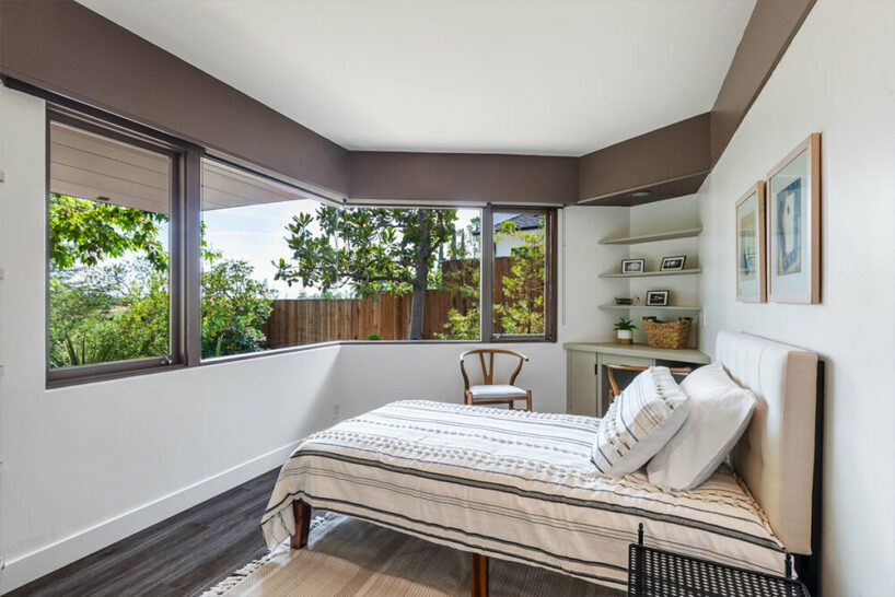 lloyd wright’s usonian-style house in california embraces oblique angles and abundant glazing