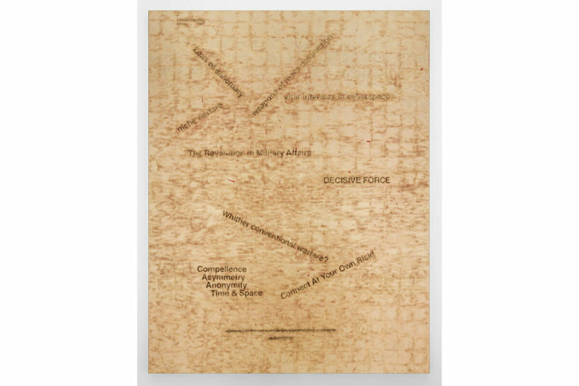 Compellence, 2023, Red gold leaf and oil on linen, 203.2 x 157.5 x 3.8 cm / 80 x 62 x 1 1/2 in