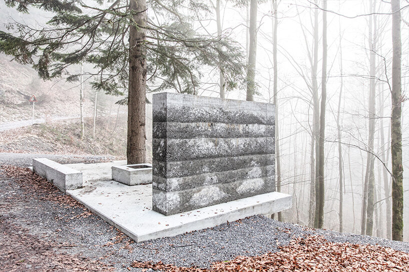 on a steep slope in austria, marte marte's cabin recalls post-agrarian collective memories