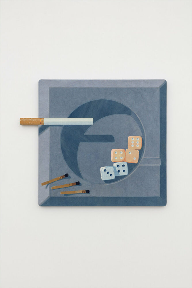 Open Wounds, 2023. Dyed denim on custom panel. 41 x 47 1/2 inch. Photographer: Guillaume Ziccarelli. Courtesy of the artist and Perrotin.
