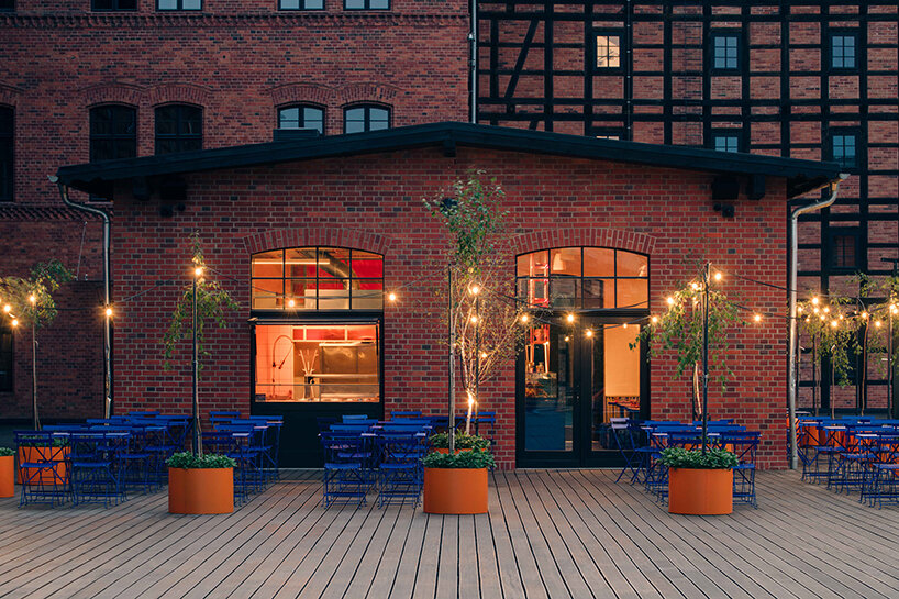 night time view of the Pastry Club Woda