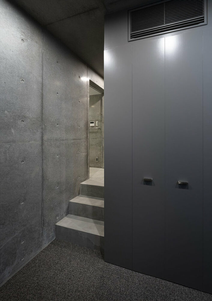 view of the bathroom from the bedroom area 