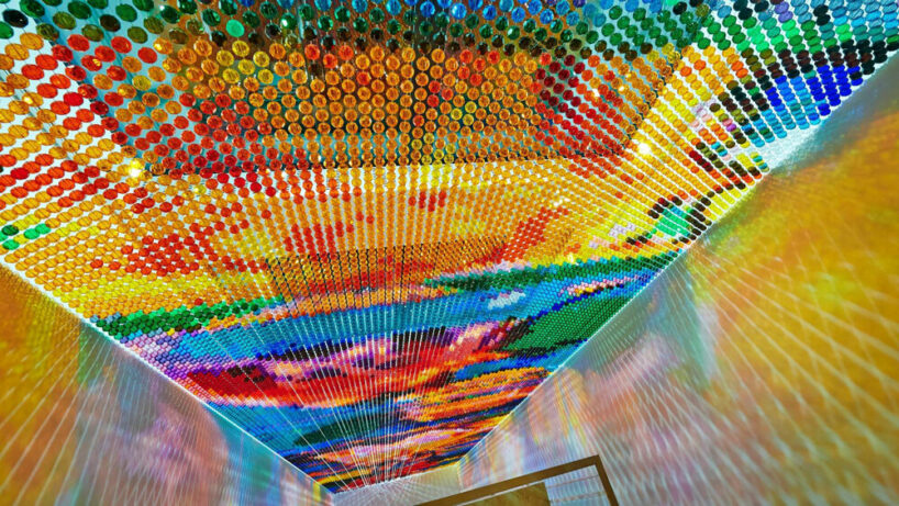 A shower of paint in the stairwell by Pipilotti Rist | image © Pipilotti Rist